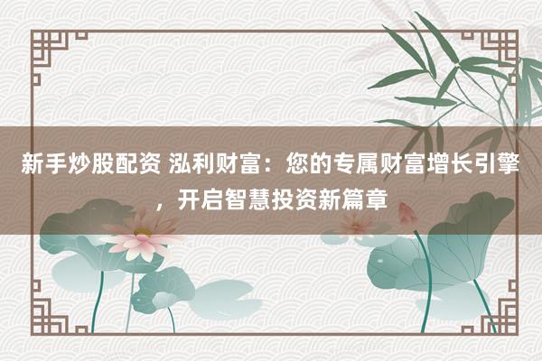 新手炒股配资 泓利财富：您的专属财富增长引擎，开启智慧投资新篇章