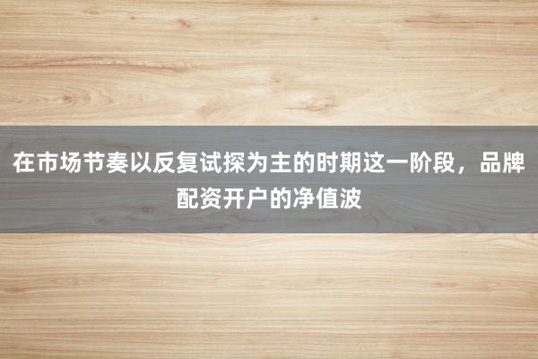 在市场节奏以反复试探为主的时期这一阶段，品牌配资开户的净值波