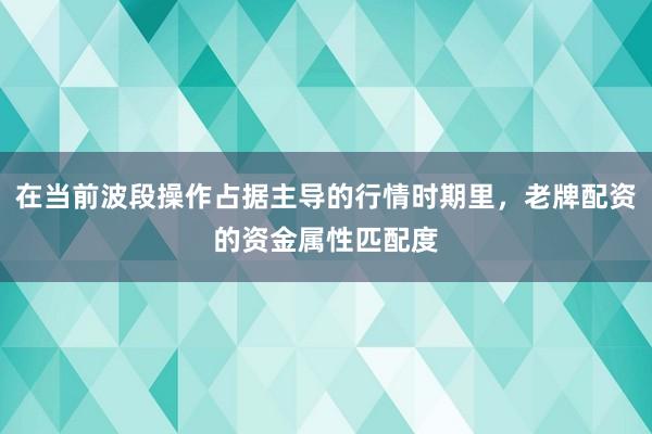 在当前波段操作占据主导的行情时期里,老牌配资的资金属性匹配度