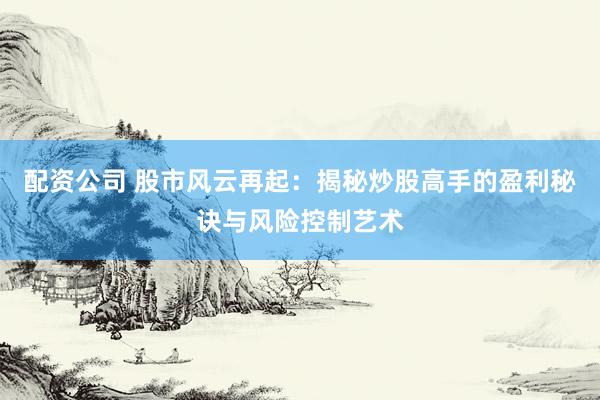 配资公司 股市风云再起：揭秘炒股高手的盈利秘诀与风险控制艺术