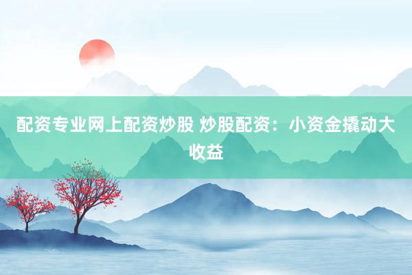 配资专业网上配资炒股 炒股配资：小资金撬动大收益